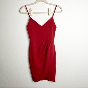 Lulus Dress Women Small Red Mini Bodycon Dress Size Small Red A4